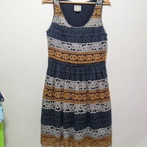 Maeve | Striated Embroidered Lace + Mesh Dress 10